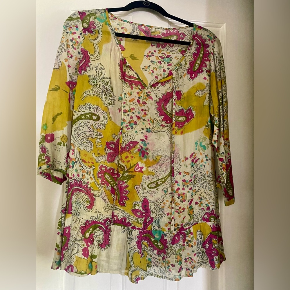 Cost Plus World Market paisley top/cover up